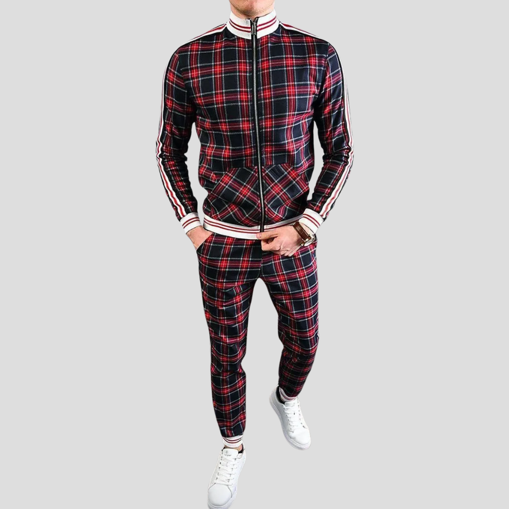 Men's Two-Piece Training Set - Matching Top & Jogger Pants