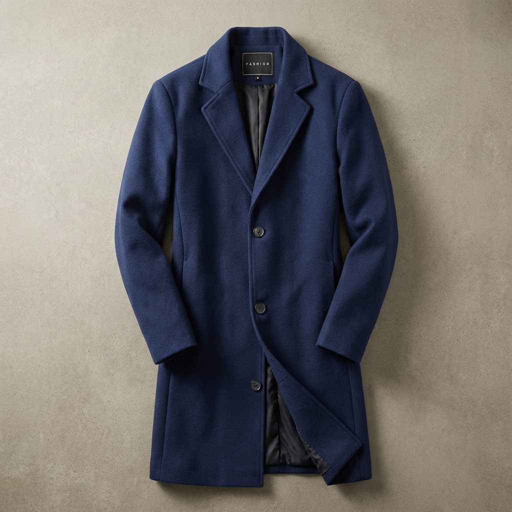 Milan Wool Overcoat for Men - Slim Fit Wool Blend Winter Coat