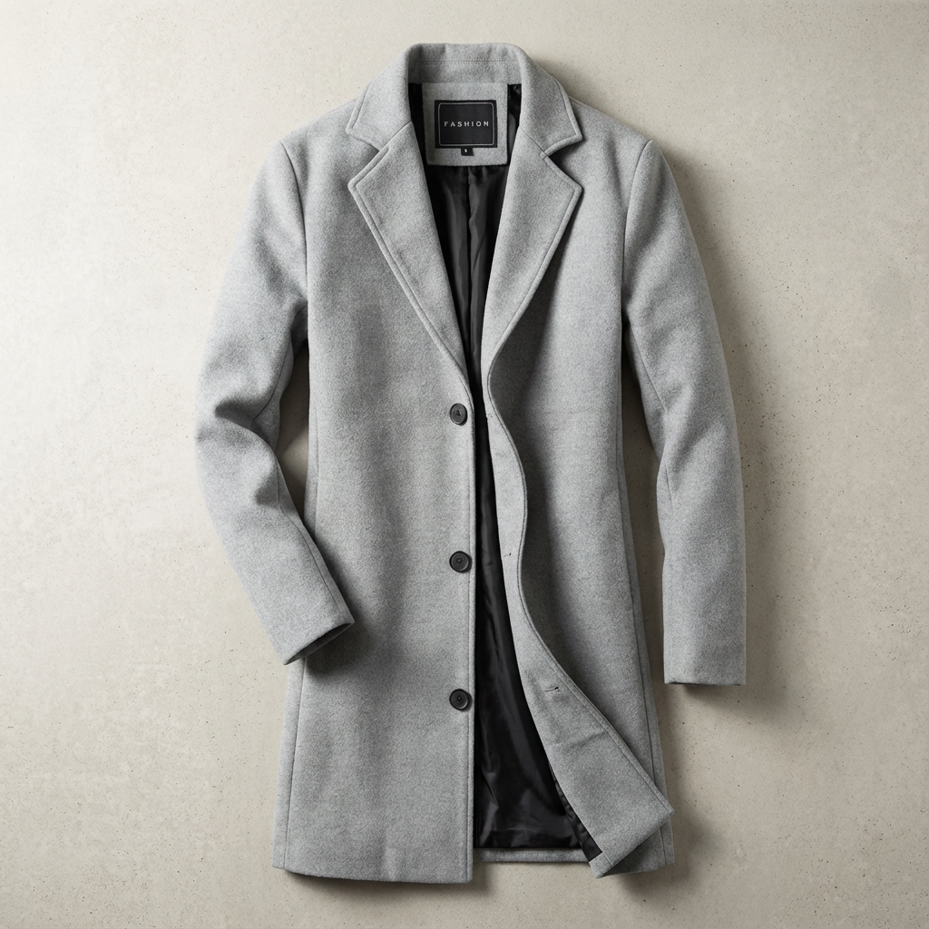 Milan Wool Overcoat for Men - Slim Fit Tailored Layering Coat