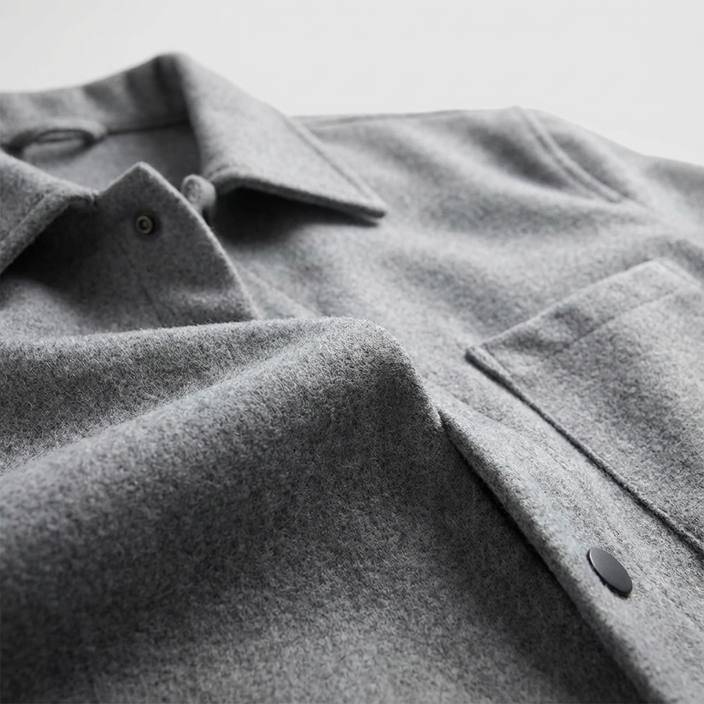 Men's Brushed Cotton Jacket, Tailored Fit Elegant Office Style