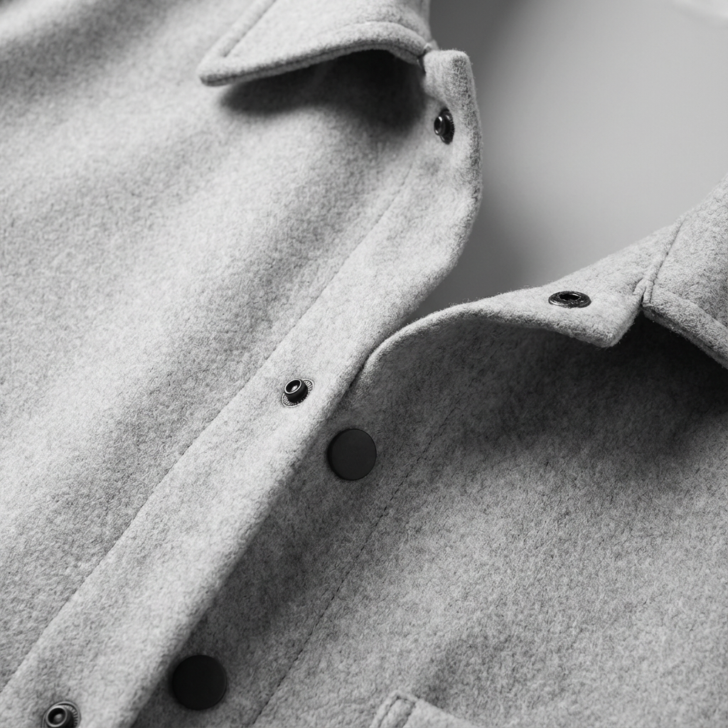 Men's Brushed Cotton Jacket, Button-Down Lapel for Autumn Layering