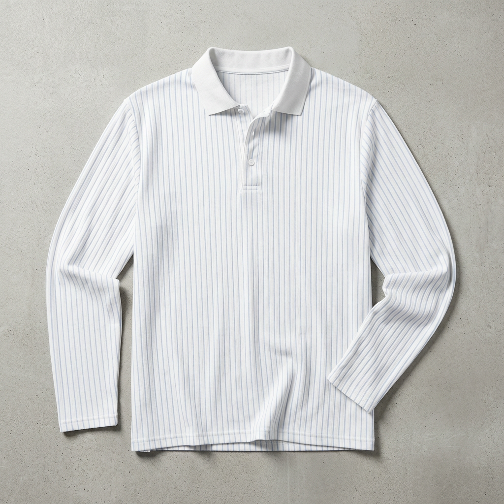 Oslo Knit Polo for Men - Long-Sleeve Business Casual Polo Shirt