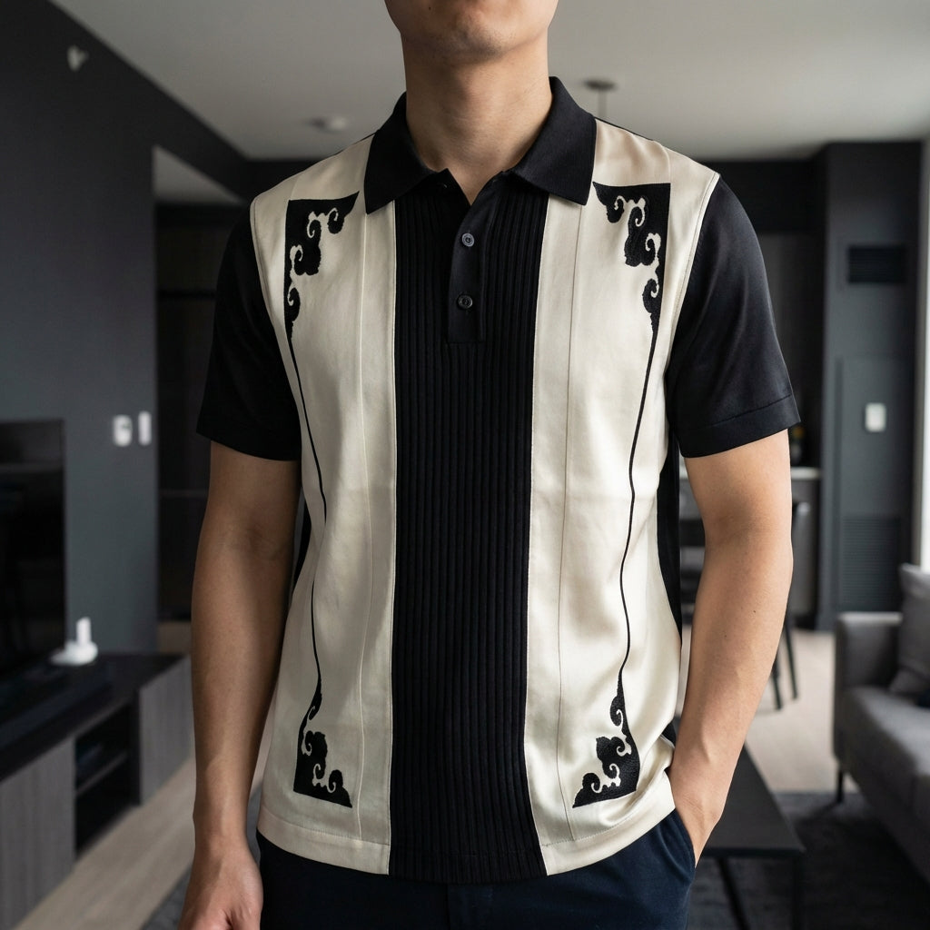 Cello Ice Knit Polo for Men - Breathable Slim Fit Ice Silk Polo