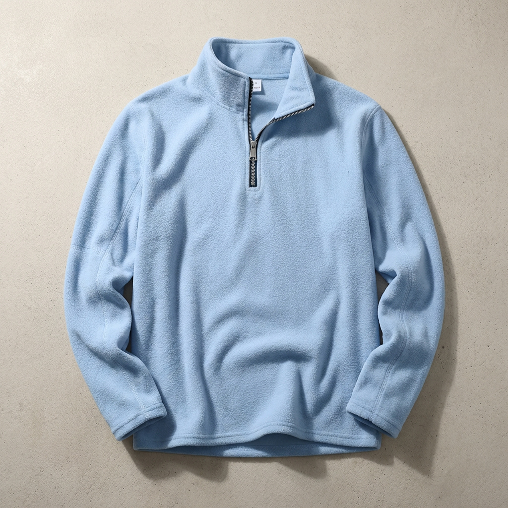 Malaga Fleece Lined Quarter-Zip for Men - Soft Relaxed Fit Pullover