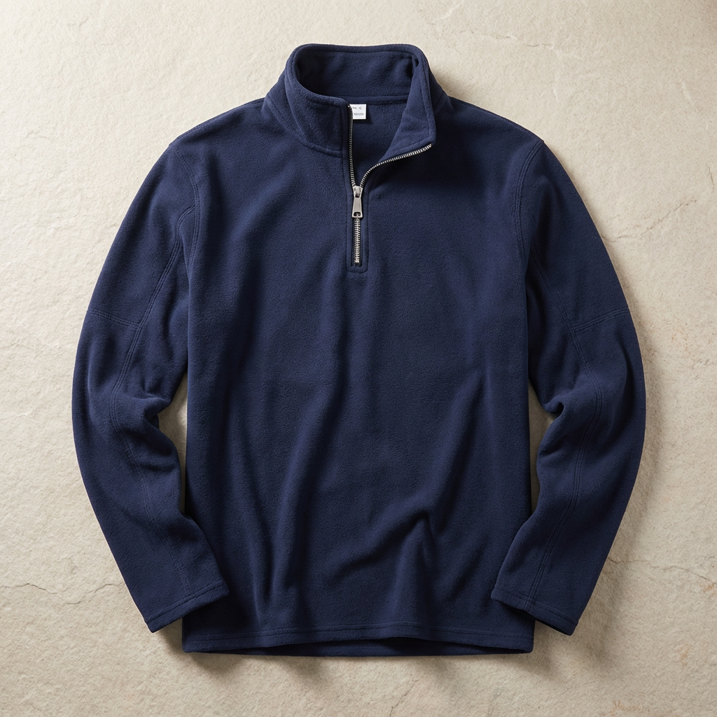 Malaga Fleece Lined Quarter-Zip for Men - Soft Relaxed Fit Pullover