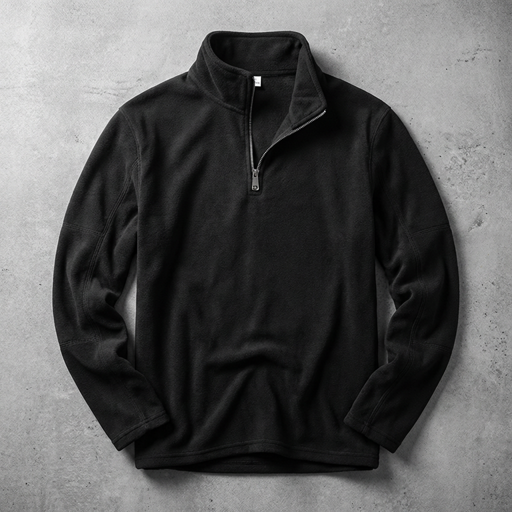 Malaga Fleece Lined Quarter-Zip for Men - Soft Relaxed Fit Pullover