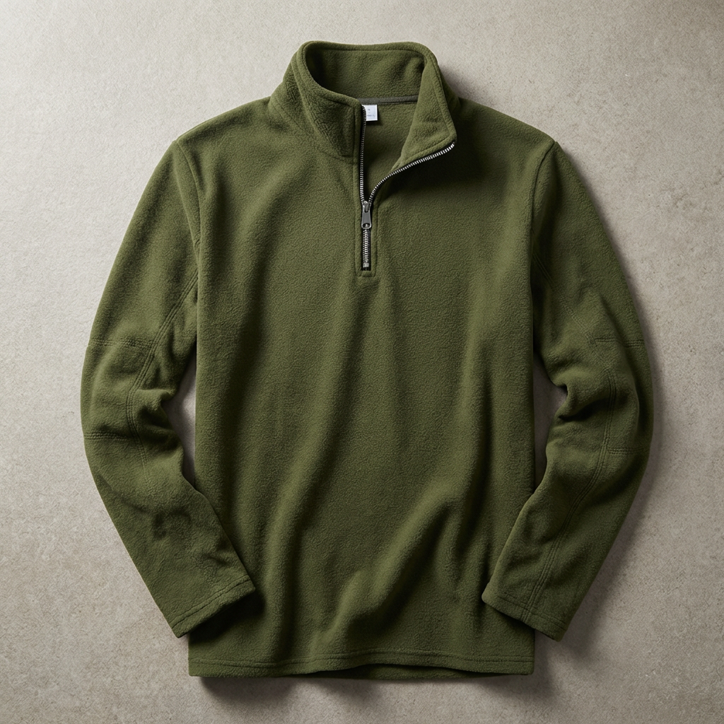 Malaga Fleece Lined Quarter-Zip for Men - Soft Relaxed Fit Pullover
