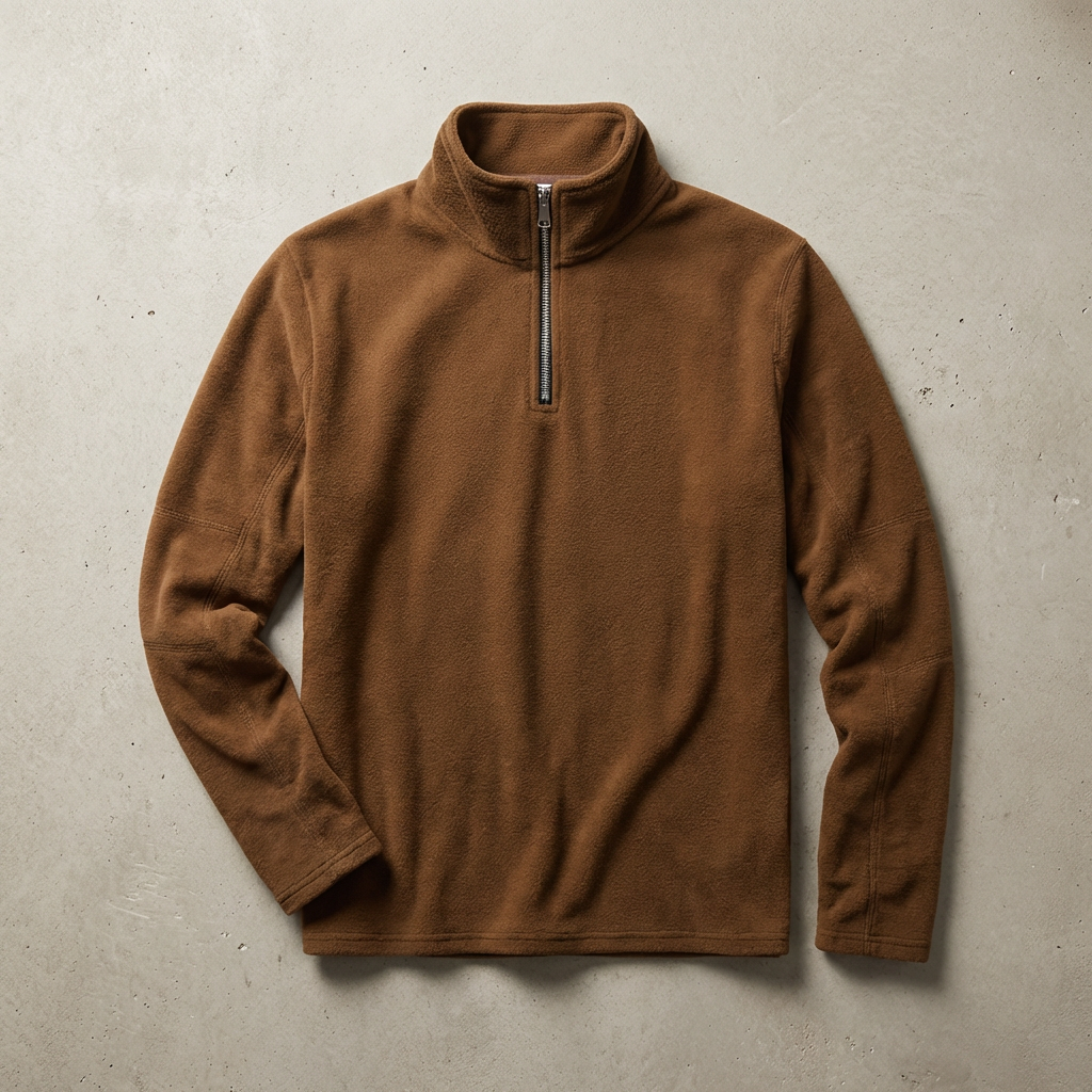Malaga Fleece Lined Quarter-Zip for Men - Soft Relaxed Fit Pullover
