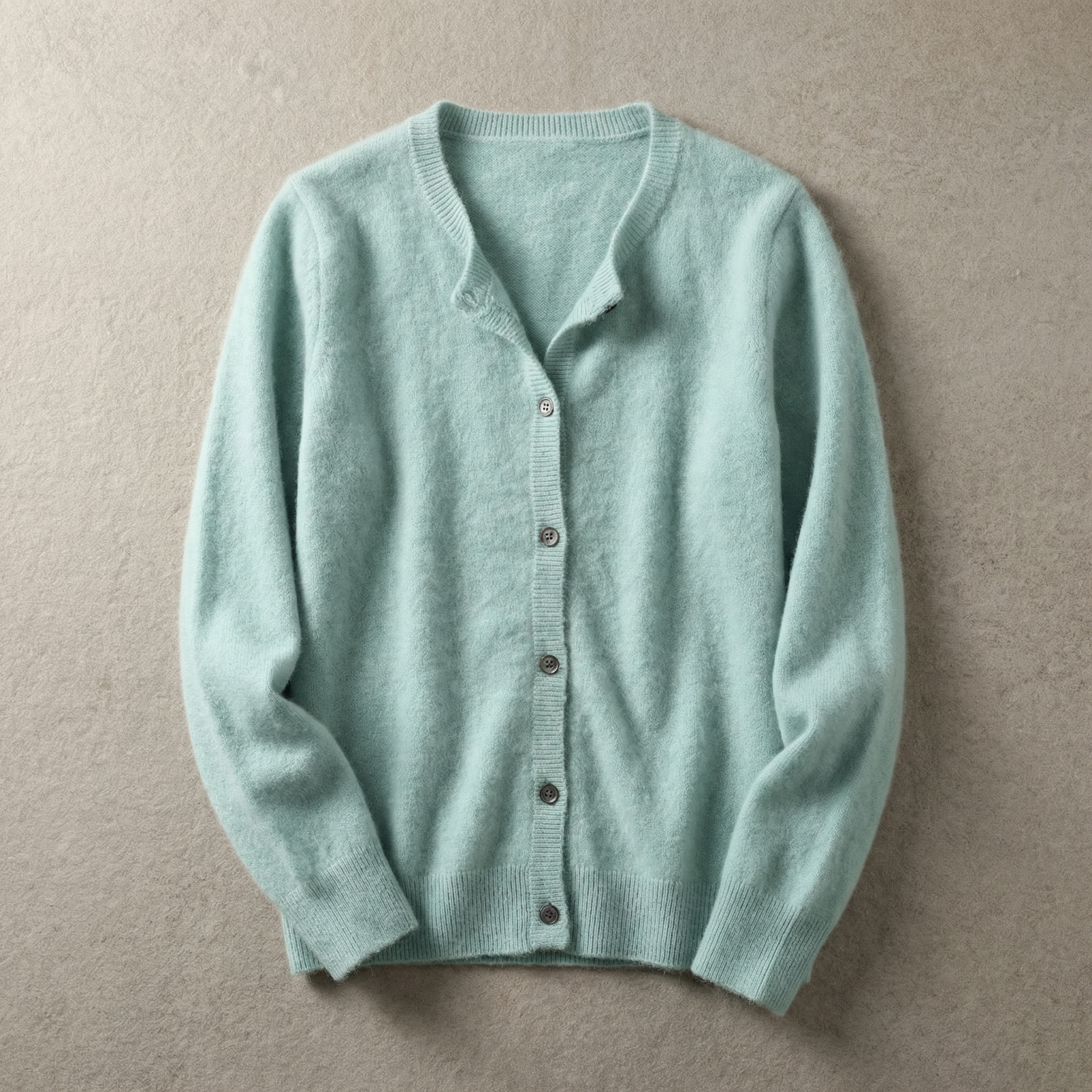 Men's Cashmere Blend Cardigan, Relaxed O-Neck Layering Piece for Fall