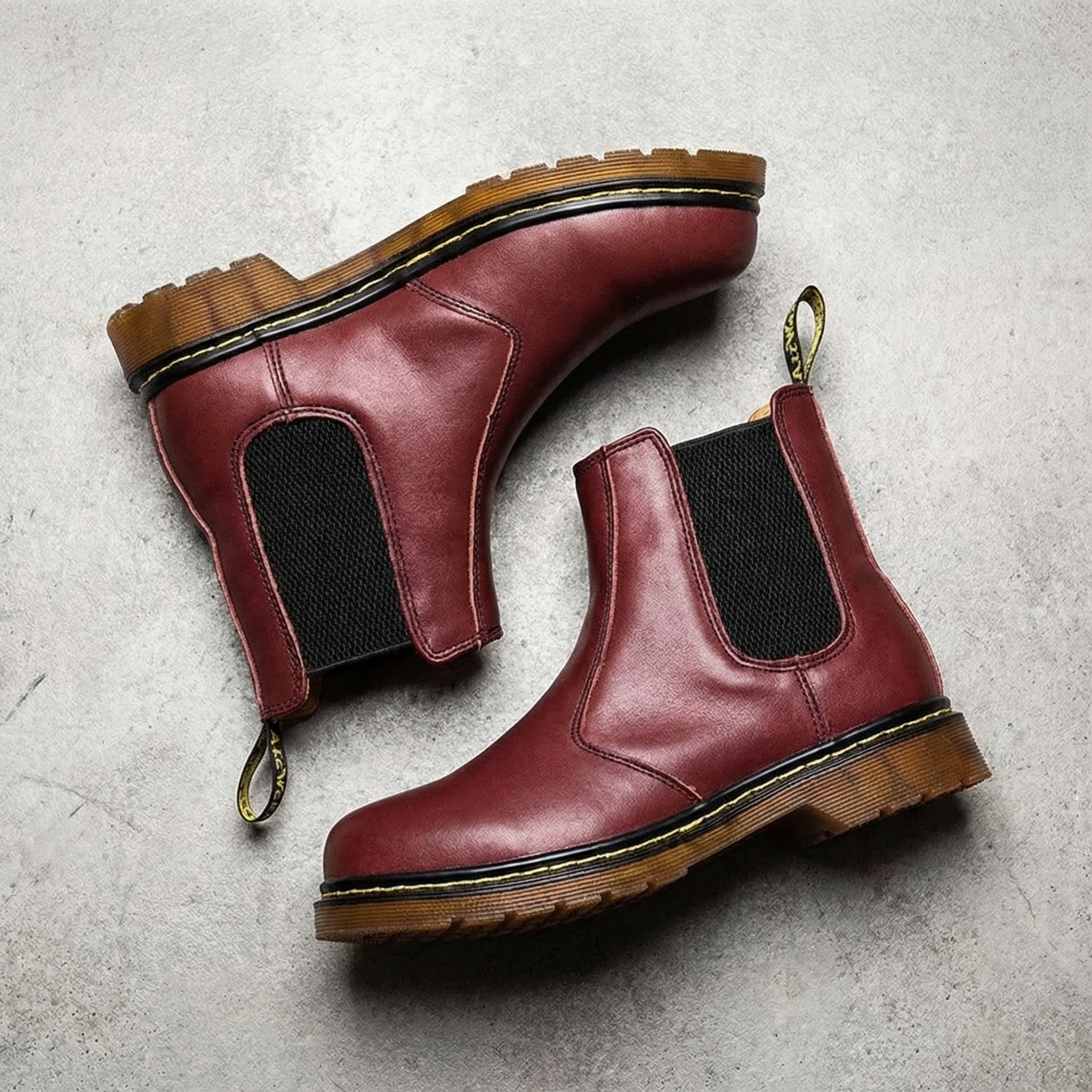 Mykonos Leather Chelsea Boots for Men, Hand-Stitched Calfskin Pull-On Boots