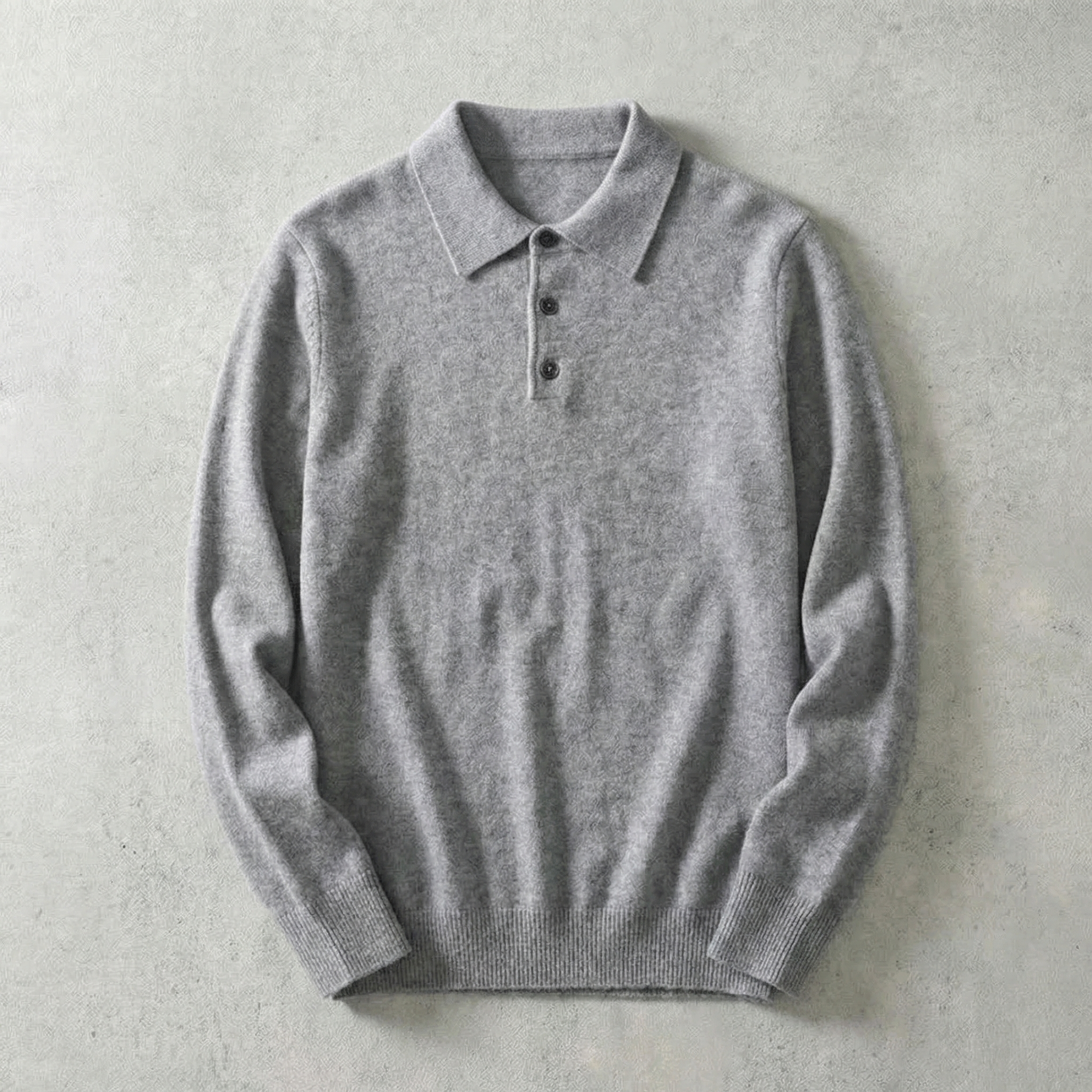 Florence Men's Pullover Sweater - Heavyweight Cotton Knit with Lapel