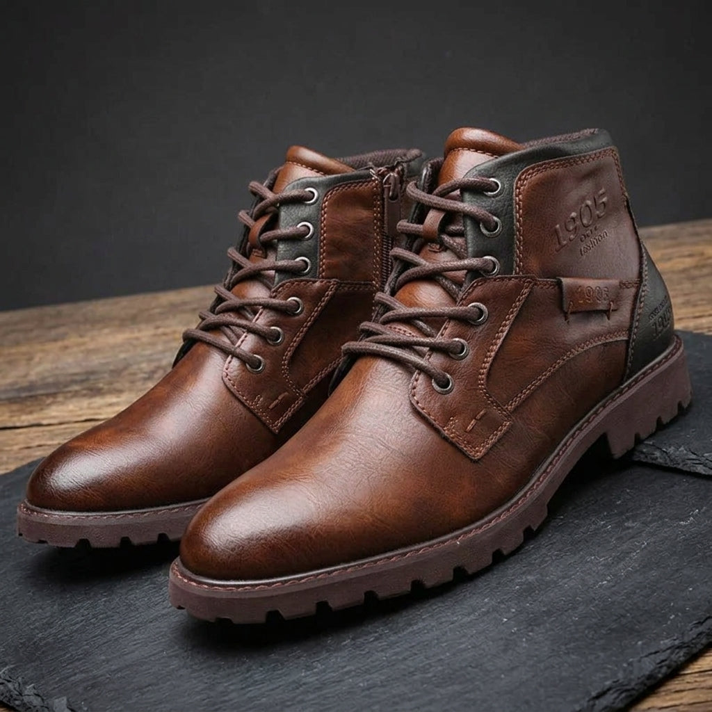 Madrid Ankle Boots - Premium Leather High-Top Boots for the Modern Man