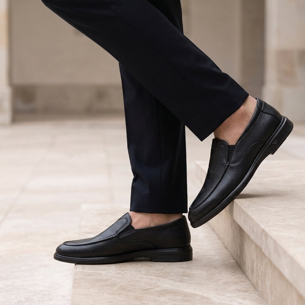 Ari Casual Leather Shoes for Men - Breathable Soft-Sole Everyday Shoes