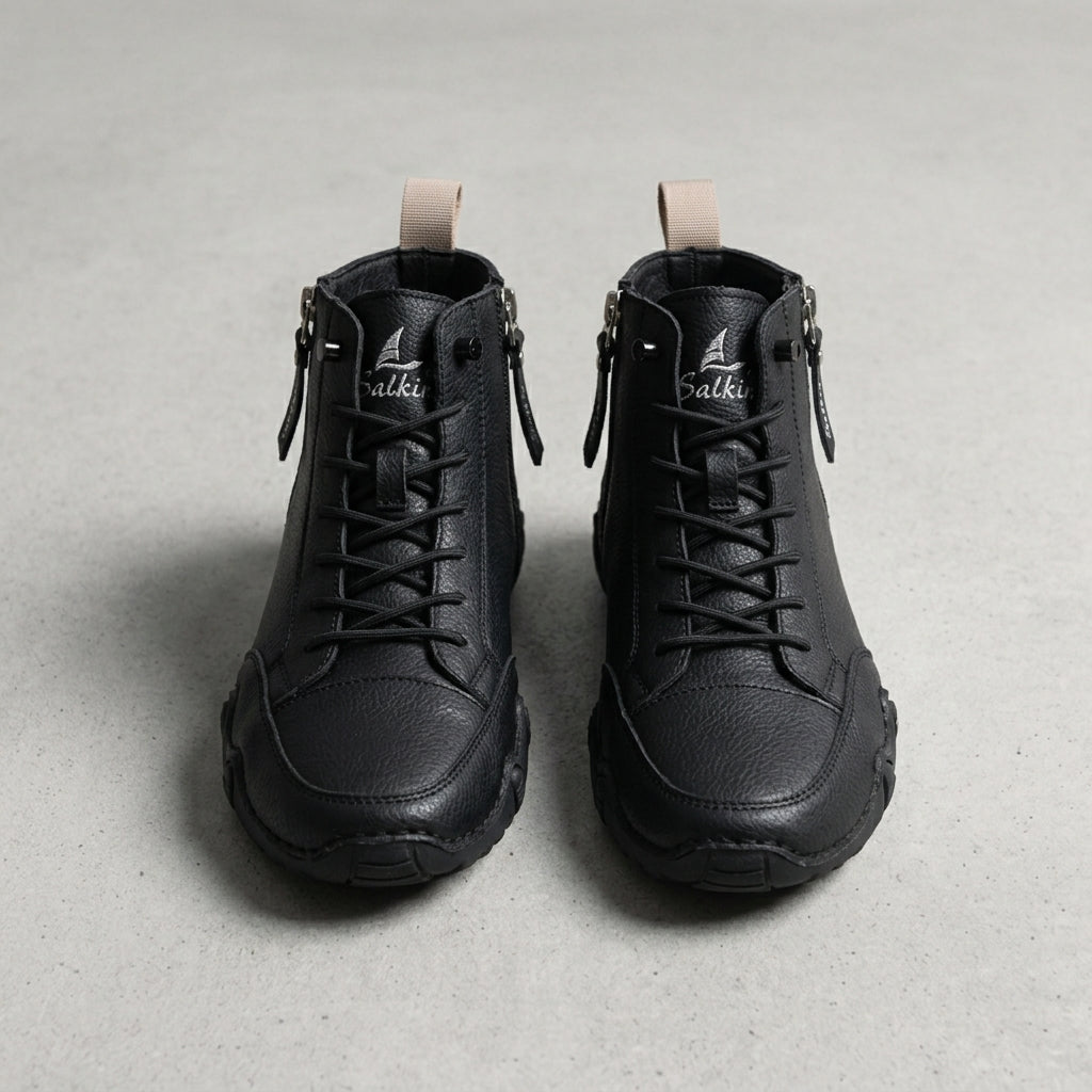 Hale Leather Ankle Boots for Men - Handmade Breathable Boots