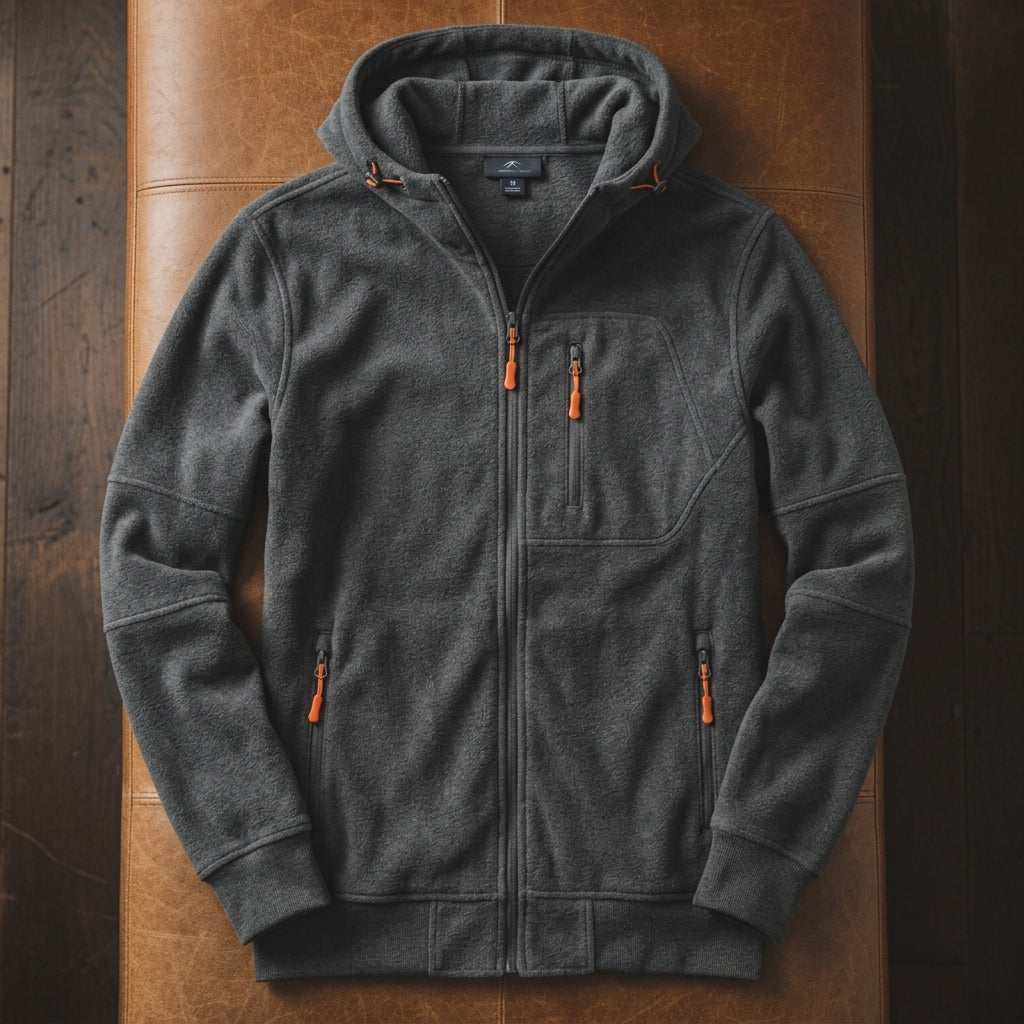 Tavian Zip Hoodie with Pockets for Men - Soft Cotton Blend Zip-Up