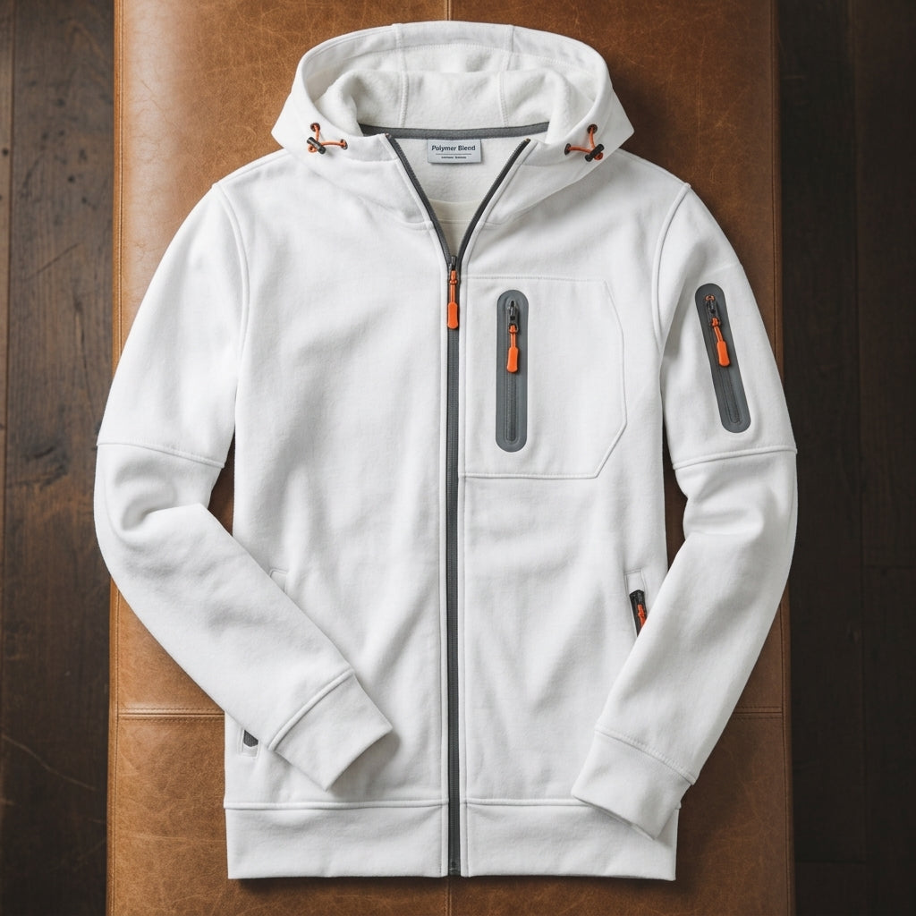 Tavian Zip Hoodie with Pockets for Men - Soft Cotton Blend Zip-Up