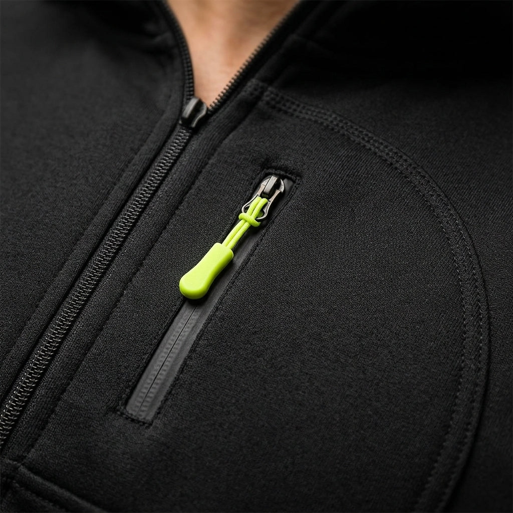 Tavian Zip Hoodie with Pockets for Men - Soft Cotton Blend Zip-Up
