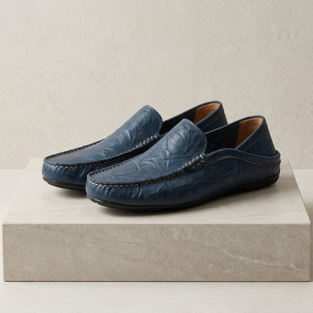 Gavrel Moccasins for Men - Classic Leather Slip-On Dress Shoes