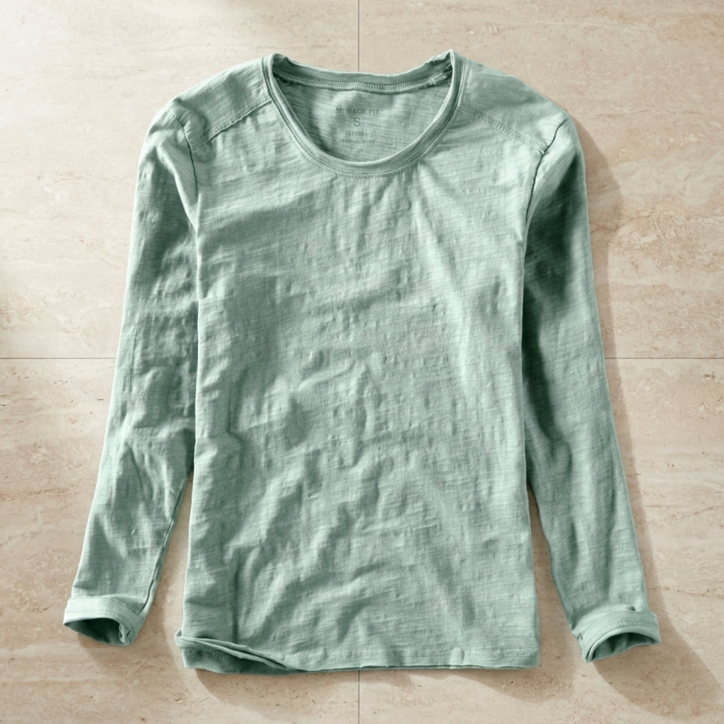 Lazio Classic Long Sleeve Top for Men - Cotton Blend Layering Shirt