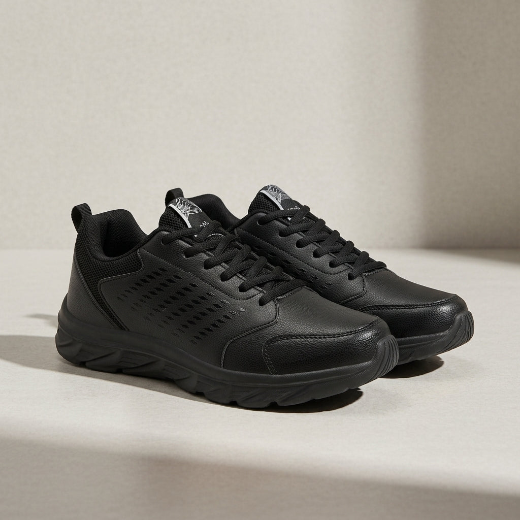 Markfs Waterproof Athletic Sneakers for Men - Durable Leather Running Shoes