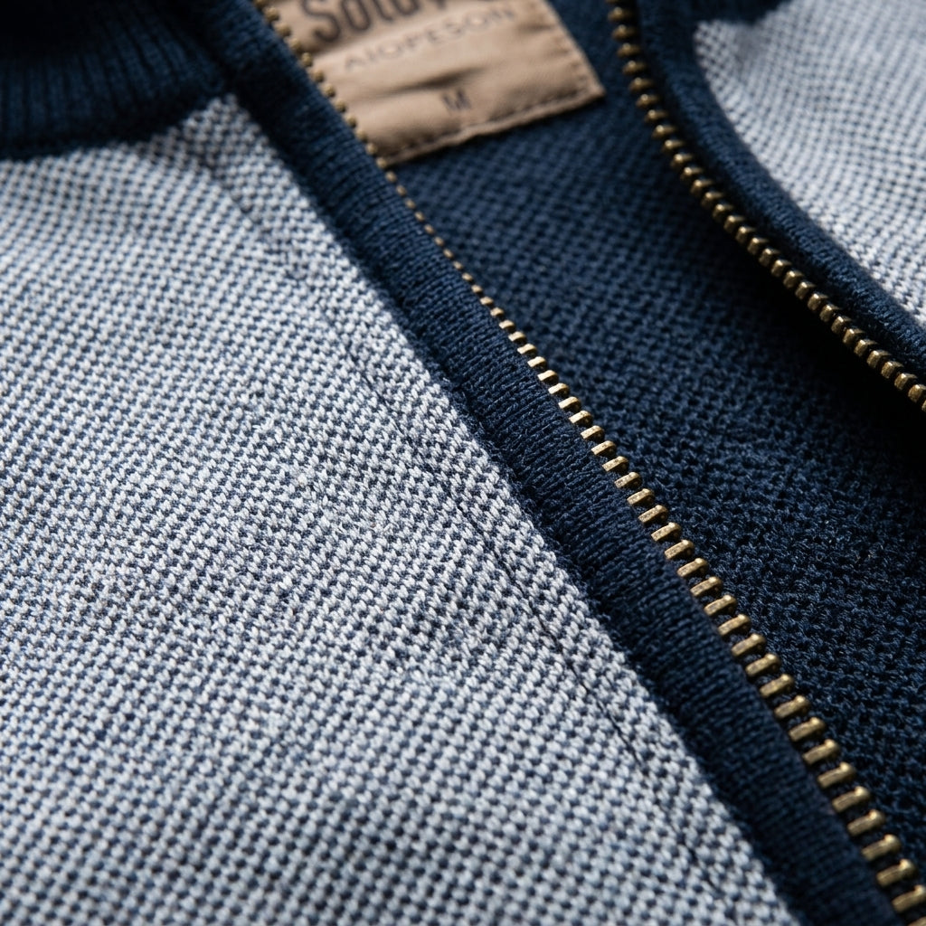 Fynovelle Spliced Cardigan for Men - Cotton Blend Streetwear Sweater