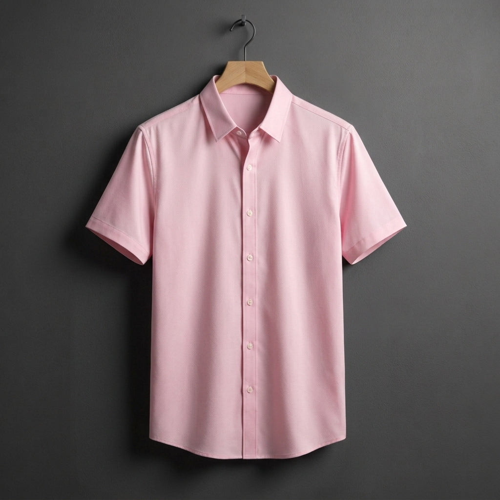Sylvarique Business Casual Shirt for Men - Wrinkle-Resistant Short Sleeve Top