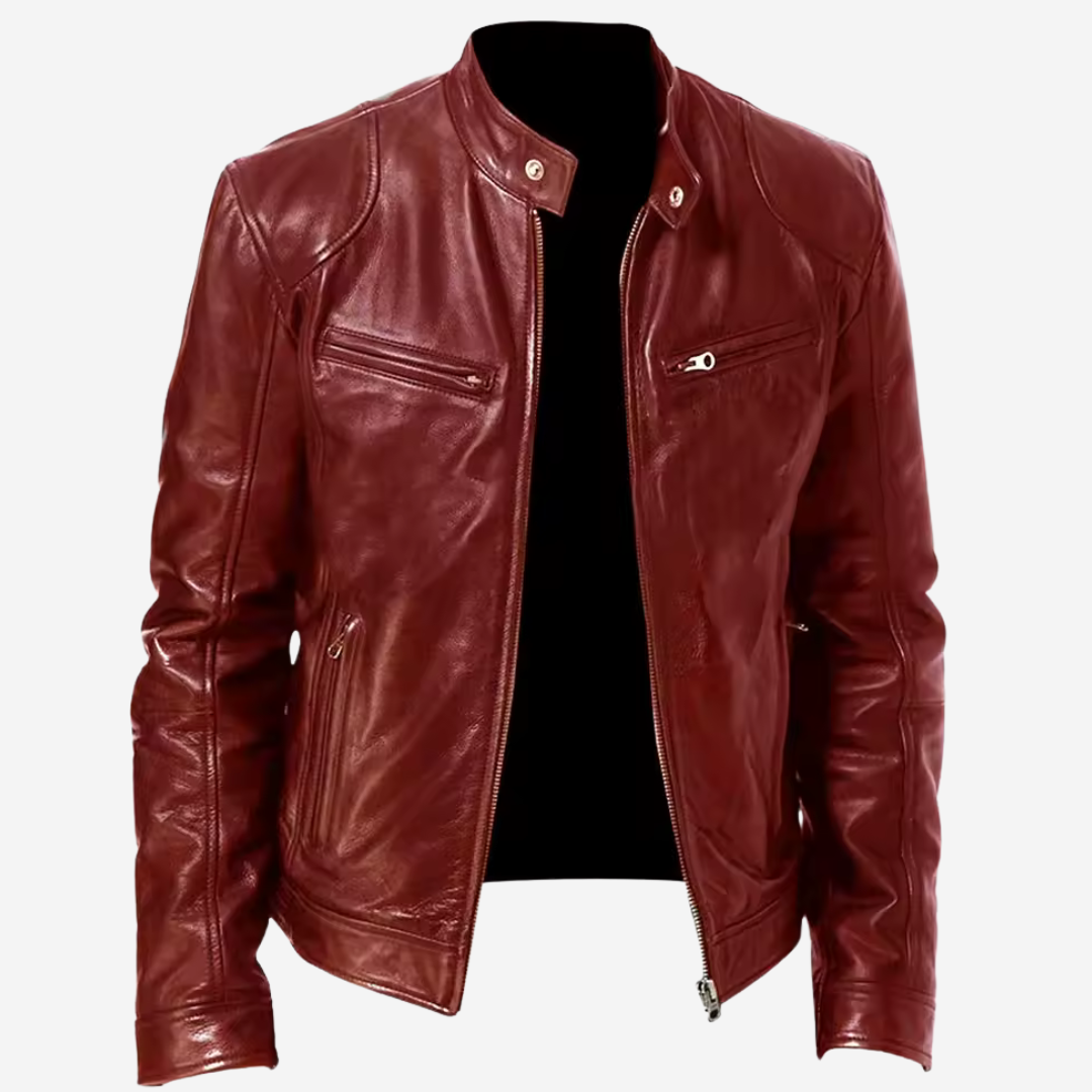 Men's Classic Leather Jacket | Timeless Moto-Style Outerwear