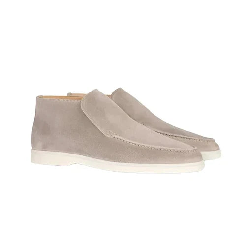 Men's Slip-On Loafers with Contrast Sole, Casual Everyday Shoes