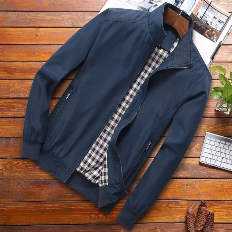 Men's Windproof Summer Jacket - Lightweight Zip-Up Outerwear