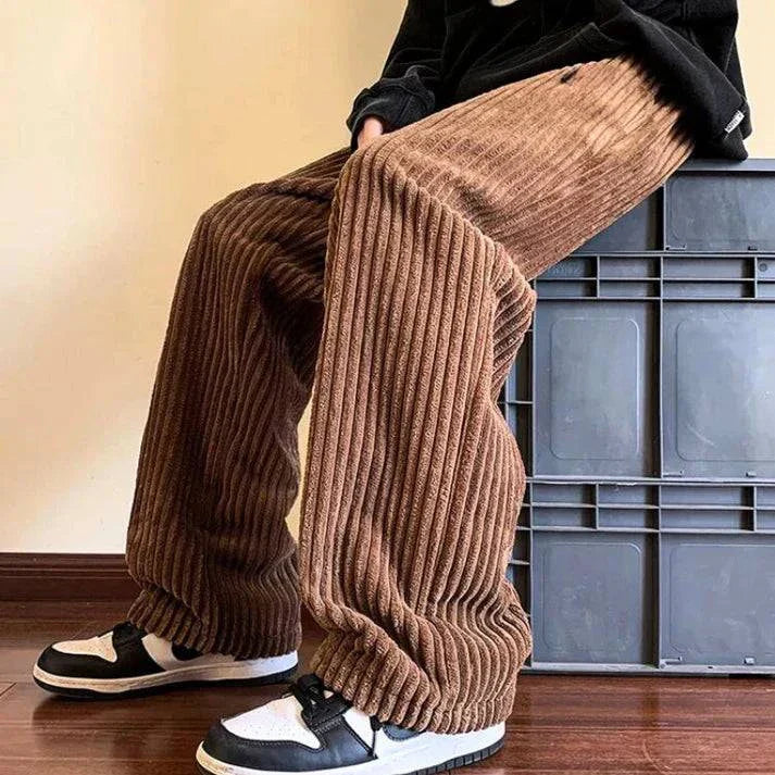 Claud Corduroy Sweatpants for Men - Soft Wide-Leg Corduroy Joggers