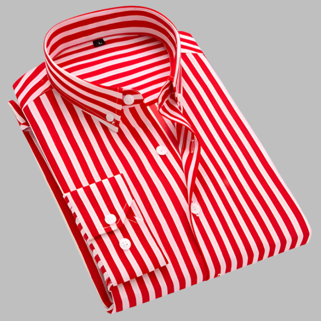 Men's Plaid Oxford Cotton Shirt, Button-Down Casual Shirt