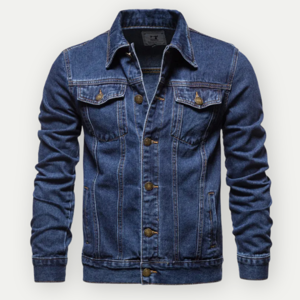 Men's Denim Trucker Jacket, Classic Cotton Denim Jacket for Everyday Wear