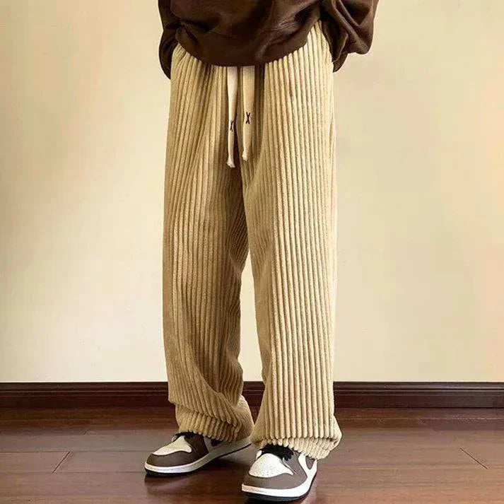 Claud Corduroy Sweatpants for Men - Soft Wide-Leg Corduroy Joggers