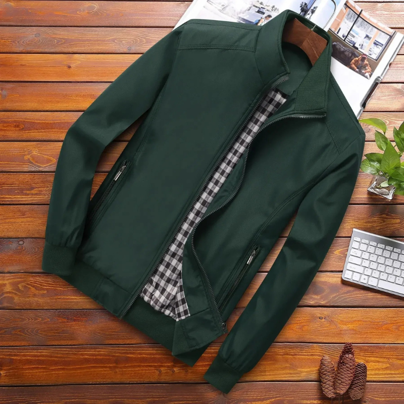 Men's Windproof Summer Jacket - Lightweight Zip-Up Outerwear