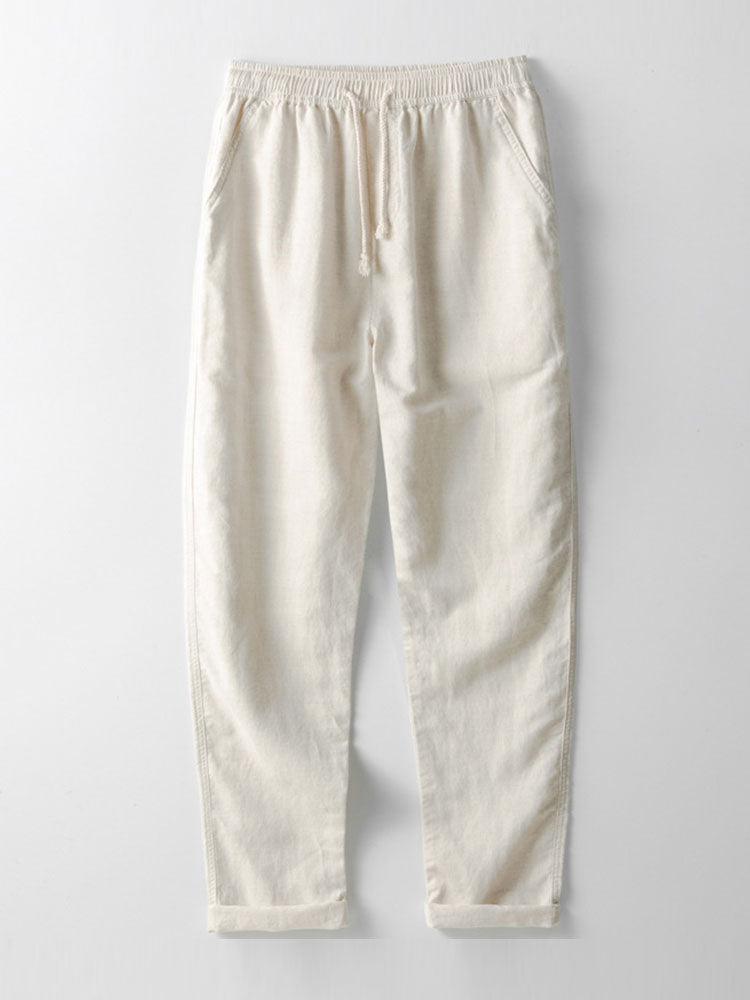 Men's Button-Down Shirt and Pants Set with Elastic Waist, Summer Two-Piece Outfit