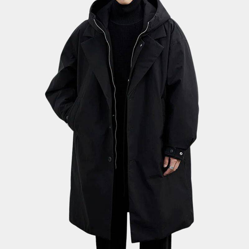 Arctos Men's Trench Coat - Windproof, Longline Winter Outerwear
