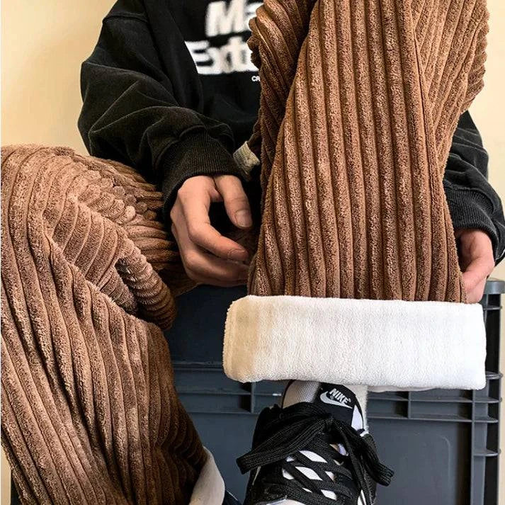 Claud Corduroy Sweatpants for Men - Soft Wide-Leg Corduroy Joggers