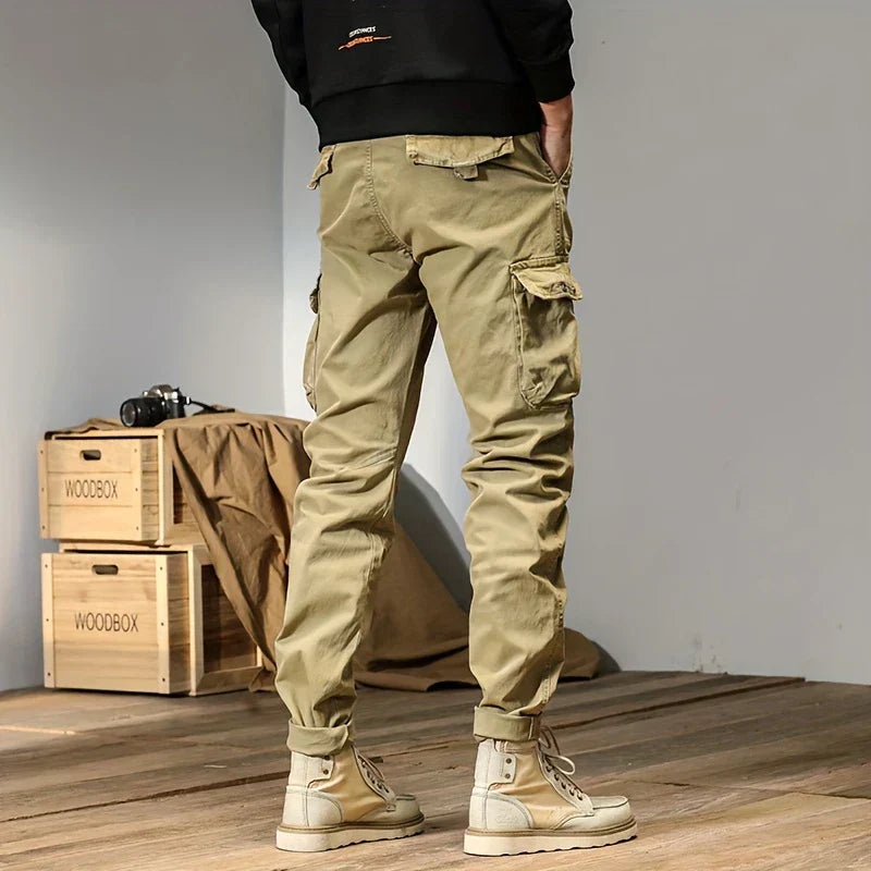 Men's Cargo Joggers, Cotton Streetwear Jogger Pants
