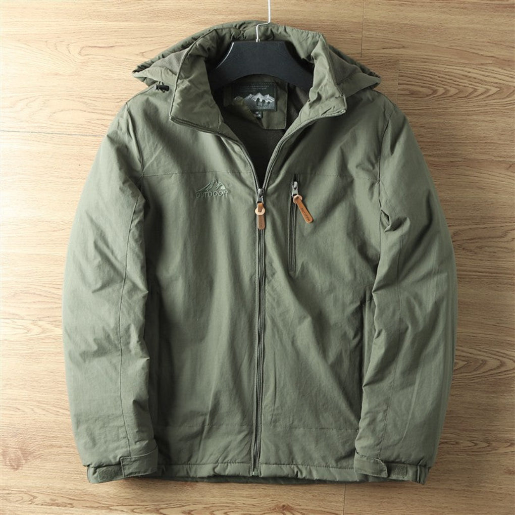 Men's Water-Resistant Breathable Outdoor Jacket with Hood