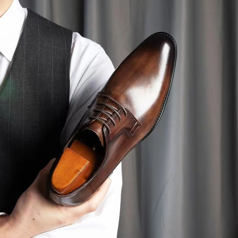 Elithro Genuine Leather Shoes - Tailored Fit Dress Shoes for Men