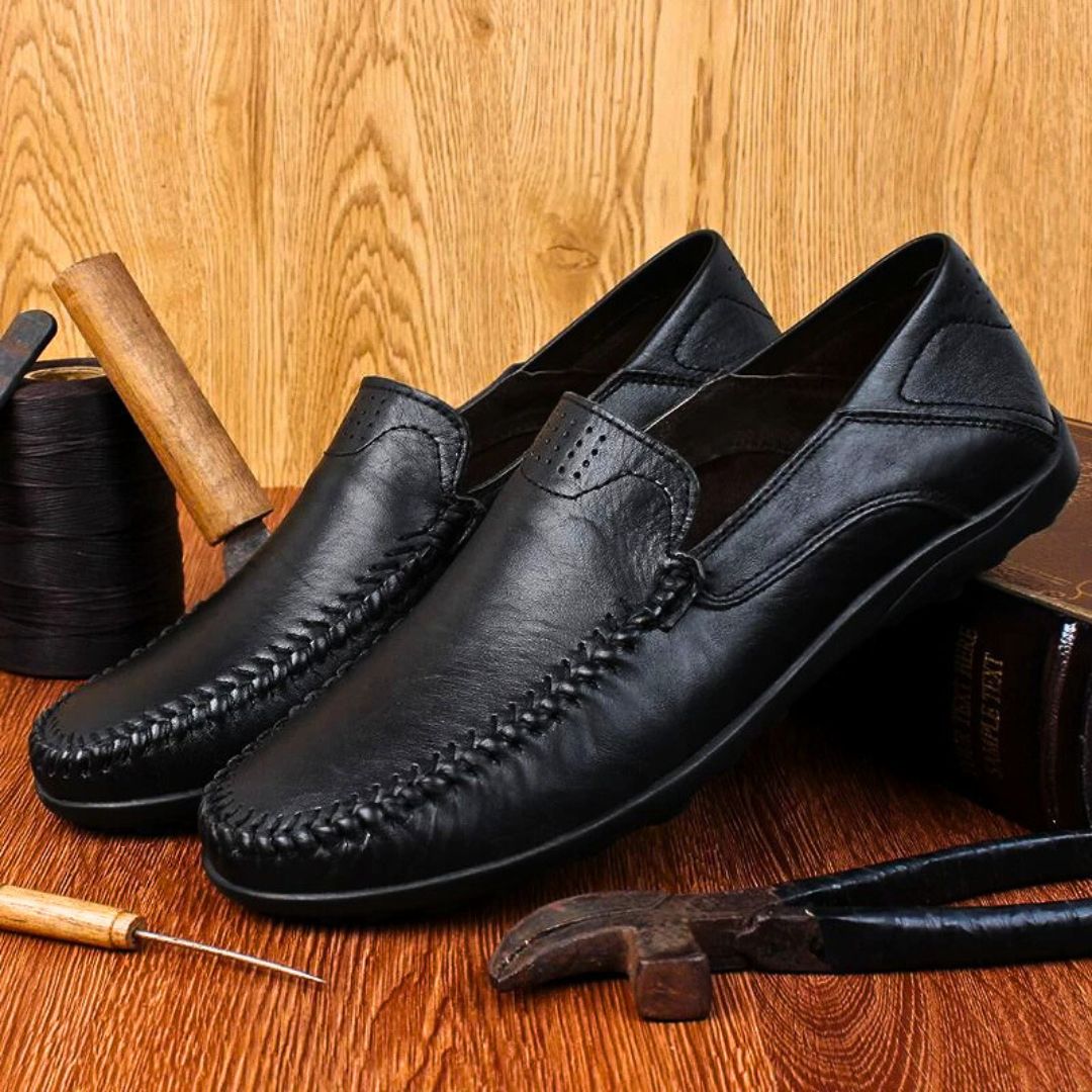Lite Walk Genuine Leather Loafers - Lightweight Comfort Loafers for Men