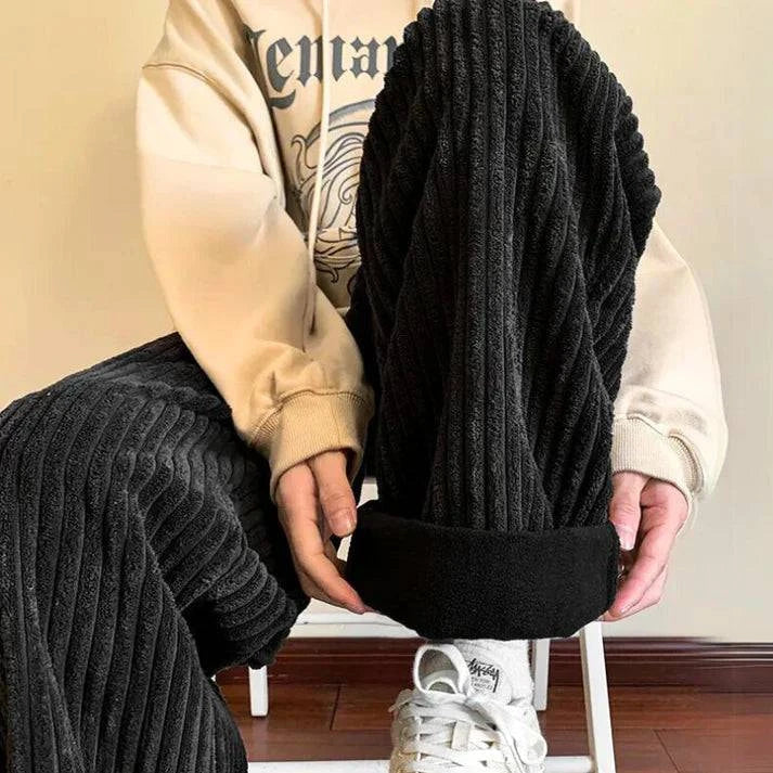Claud Corduroy Sweatpants for Men - Soft Wide-Leg Corduroy Joggers