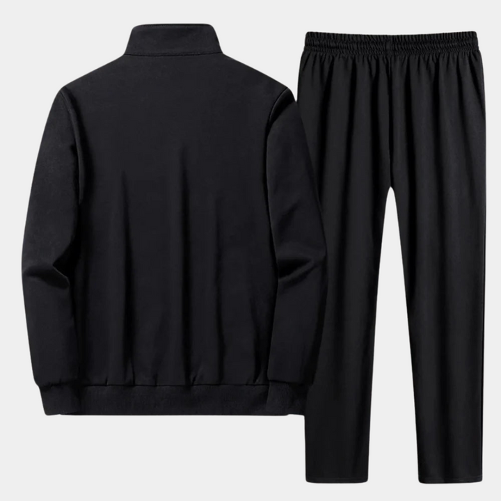 Men's Two-Piece Tracksuit - Zip-Up Jacket & Jogger Pants Set