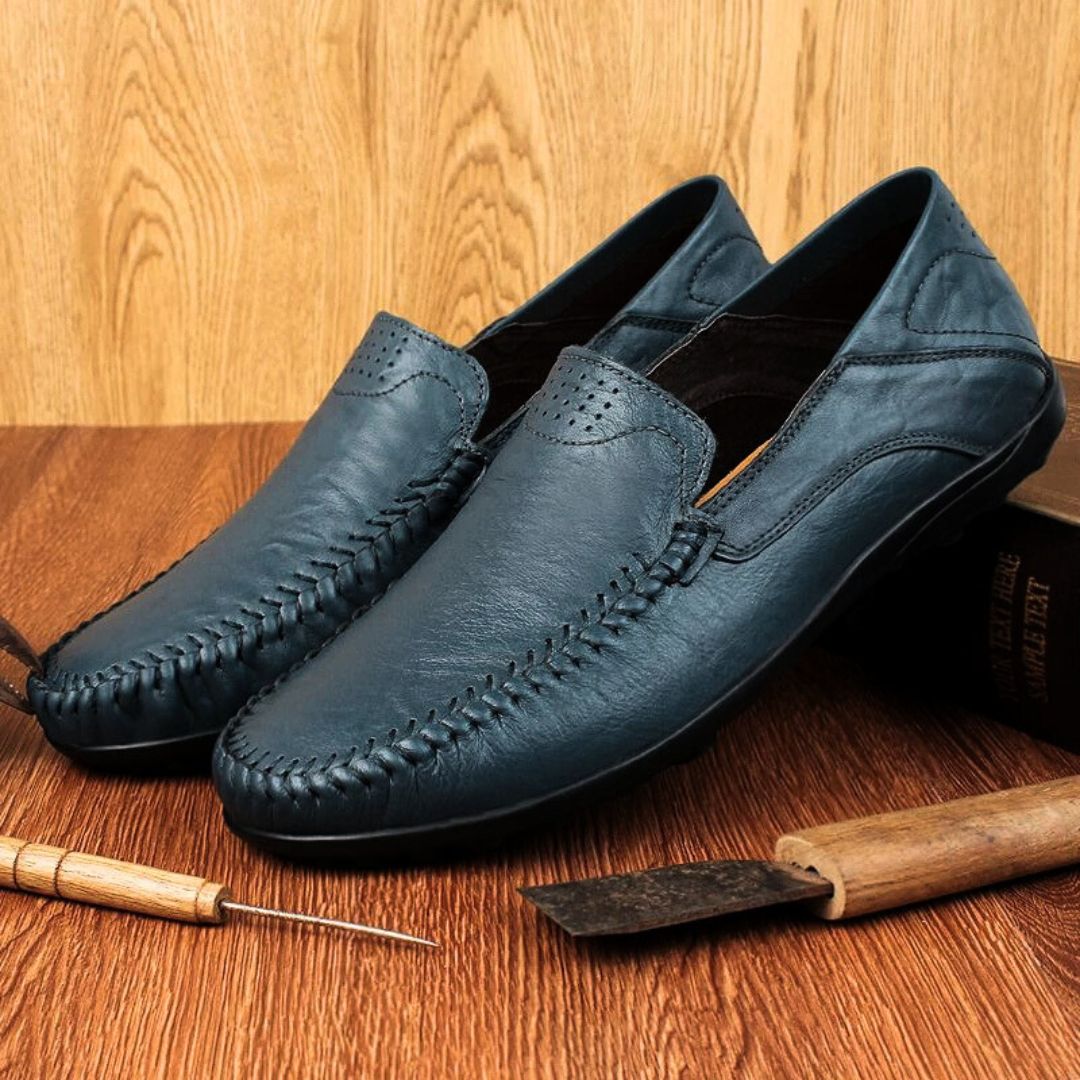 Lite Walk Genuine Leather Loafers - Lightweight Comfort Loafers for Men