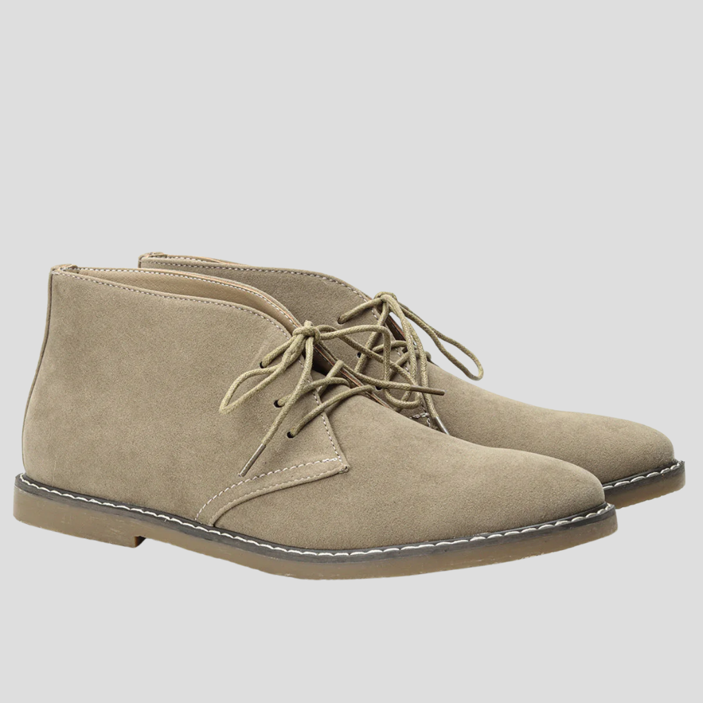 Men's Classic Desert Boots - Suede Ankle Boots, Lace-Up