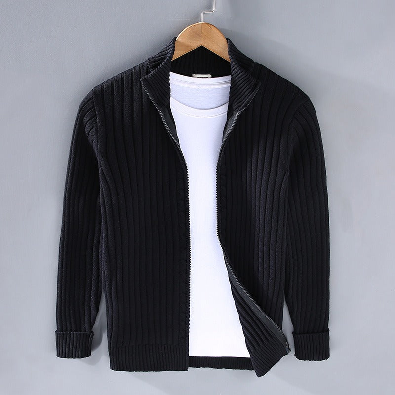 Lorenzo Cotton Cardigan for Men - Hand-Knit Artisan Cardigan