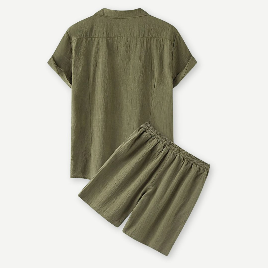 Relaxed Linen Set - Breathable Two-Piece Linen Outfit for Men