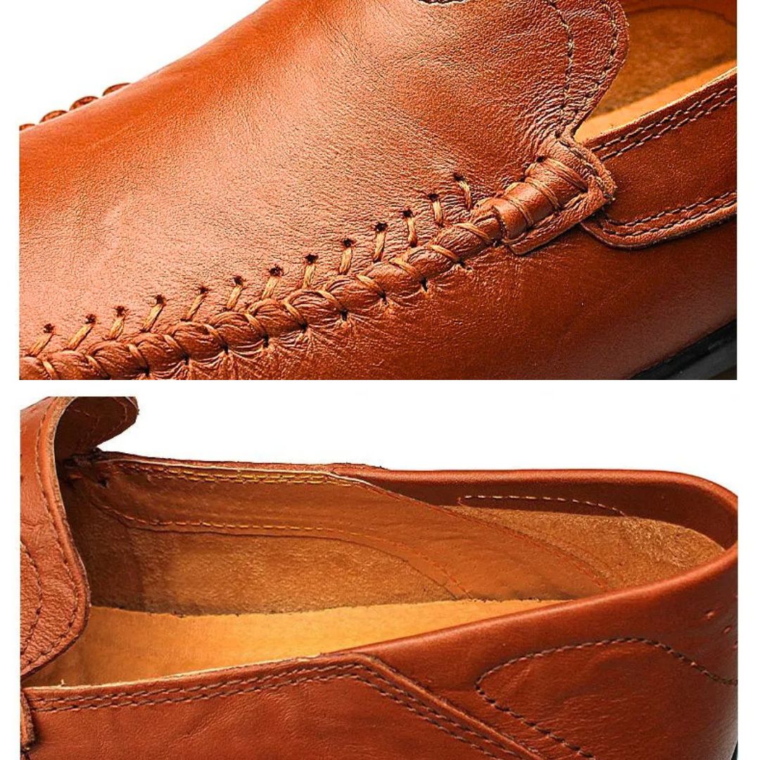 Lite Walk Genuine Leather Loafers - Lightweight Comfort Loafers for Men