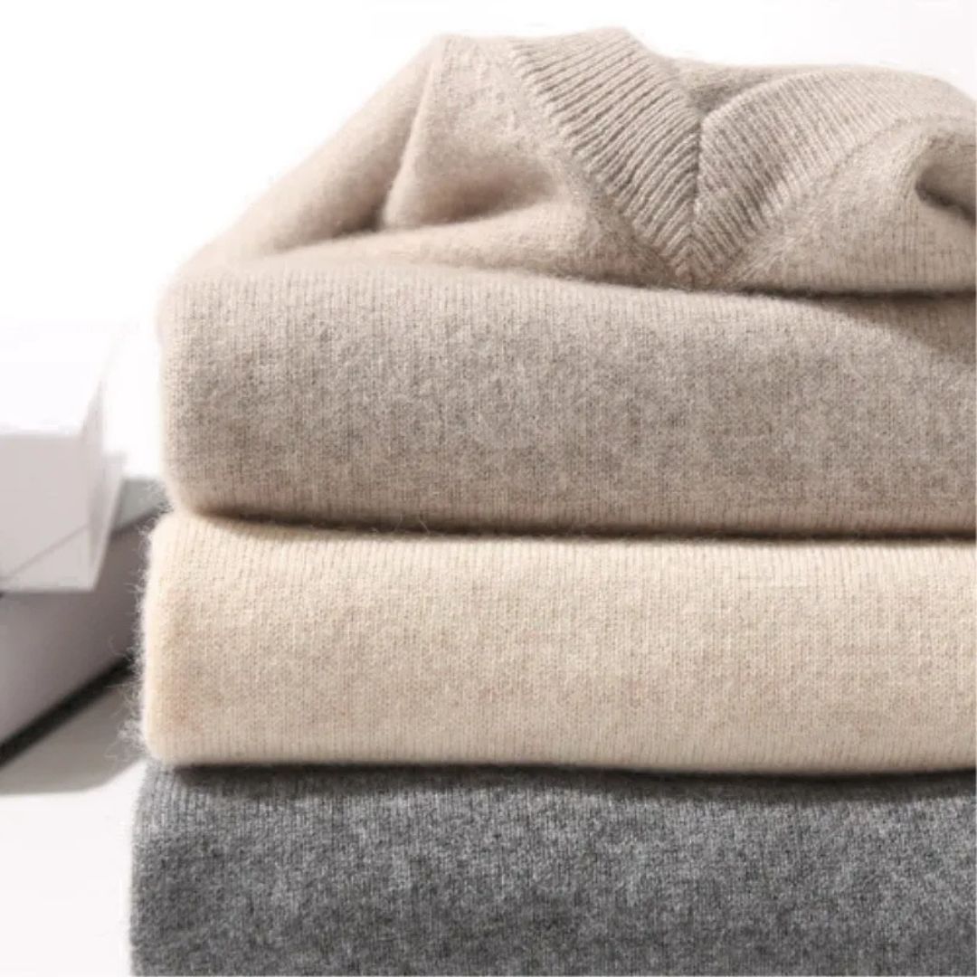 Olympia Merino V-Neck Sweater - Ultra-Soft Merino Wool for Men
