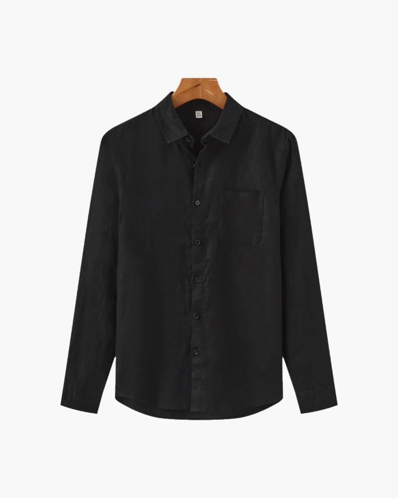 Men's Casual Button-Down Shirt with Chest Pocket, Classic Everyday Shirt